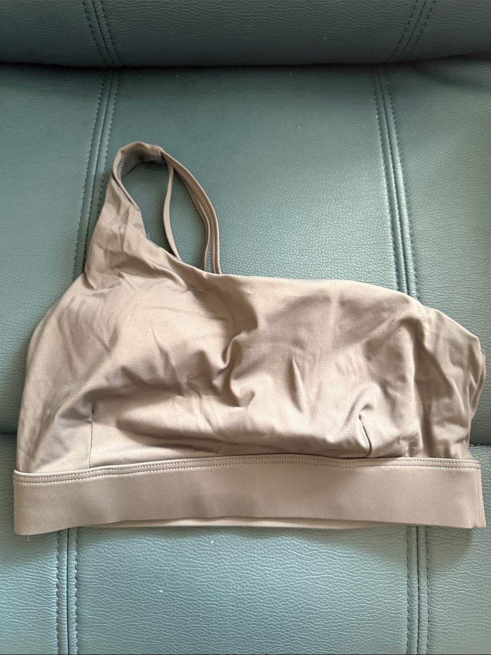 SHEIN Gray One-Shoulder Seamless Sports Bralette
